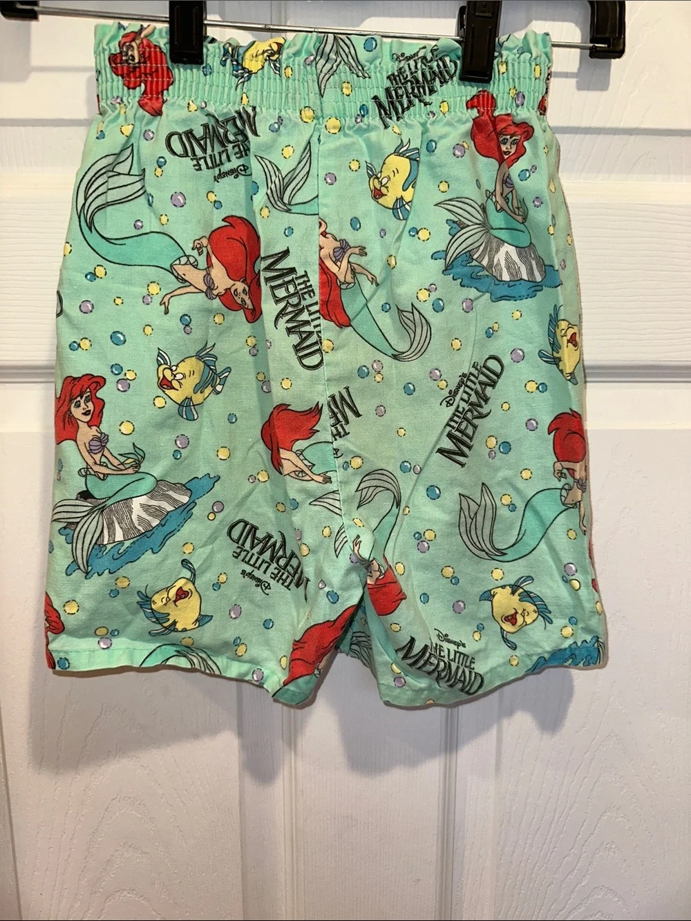Vintage Disney The Little Mermaid Mint Green Ariel Print Shorts